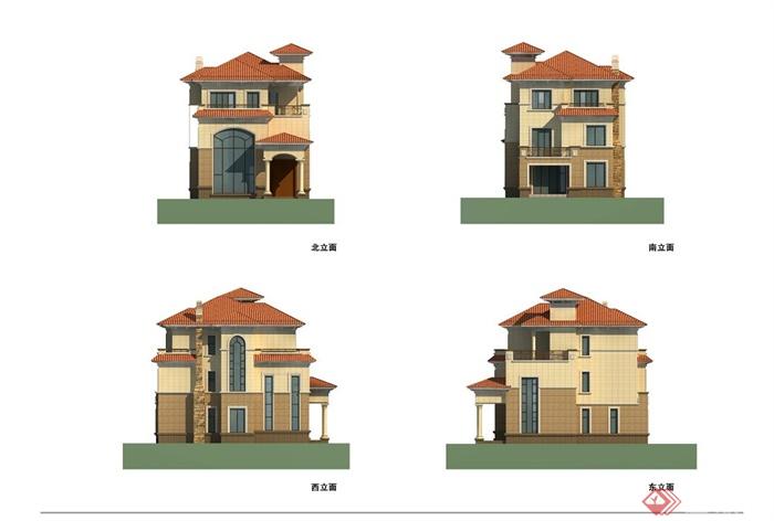 某新古典三层别墅住宅区设计jpg方案图(6)