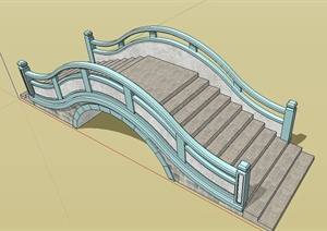 园林景观石拱桥SU(草图大师)设计模型