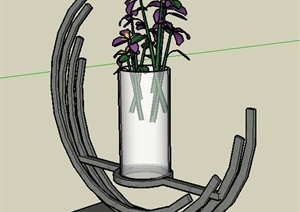 室内花瓶摆件设计SU(草图大师)模型