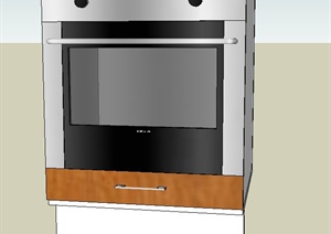 室内电气设备烤箱设计SU(草图大师)模型