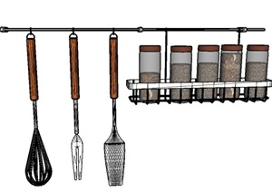 室内餐具、调料盒设计SU(草图大师)模型