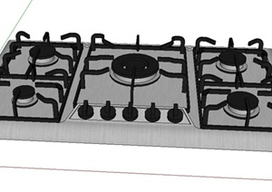 厨房煤气灶设计SU(草图大师)模型