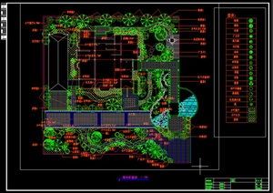 别墅庭院园林景观工程全套施工图(含施工图说明+植物设计说明）