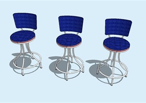 现代简约风格室内坐椅设计SU(草图大师)模型