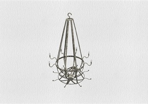 欧式古典吊灯设计SU(草图大师)模型