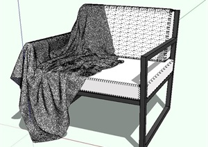 现代室内简易沙发设计SU(草图大师)模型