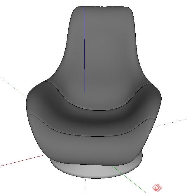 室内懒人躺椅设计SU模型(2)