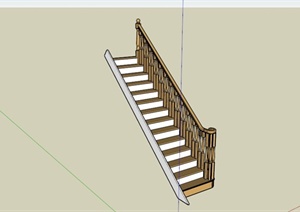 某欧式楼梯建筑节点SU(草图大师)模型