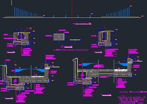 园林景观节点音喷旱喷设计CAD施工详图
