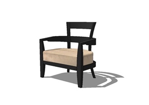 某现代室内简约座椅设计SU(草图大师)模型
