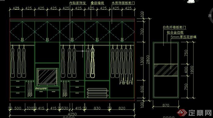 室内多款储物柜设计CAD详图(1)
