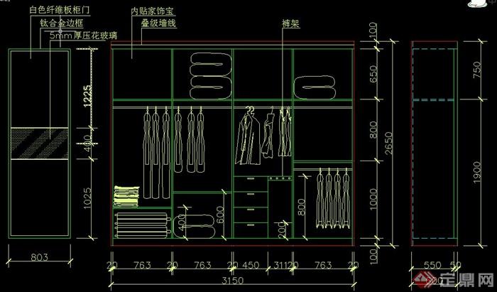 室内多款储物柜设计CAD详图(2)