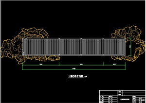 某现代中式吊桥CAD施工图