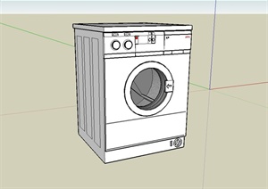 现代滚筒洗衣机设计SU(草图大师)模型