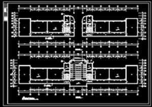 五层框架教学楼建筑设计cad施工图
