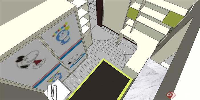 某室内住宅设计su模型(4)