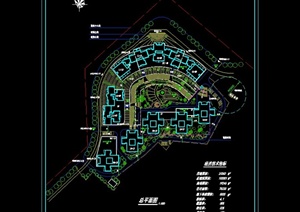 现代住宅小区规划CAD平面图