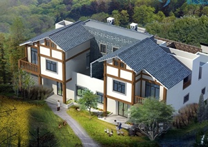 二层双拼别墅建筑设计CAD施工图