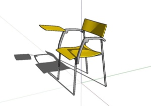 现代简约黄色座椅设计SU(草图大师)模型