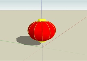 古典中式大红灯笼设计SU(草图大师)模型