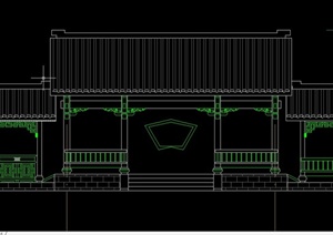 古典中式长廊亭设计cad施工图