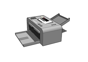 办公常用打印机设计SU(草图大师)模型