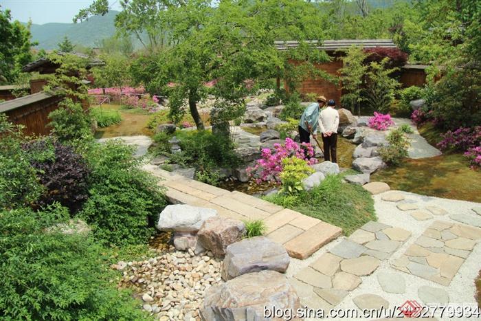 庭院花园,地面铺装,景石石头