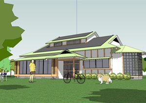 东南亚风格别墅SketchUp模型