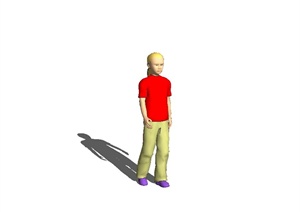 儿童行走模型设计SU(草图大师)模型