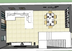 某三层别墅室内装修设计SU(草图大师)模型
