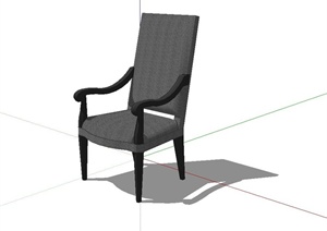 某现代室内扶手座椅设计SU(草图大师)模型