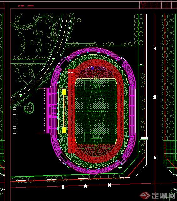 标准体育场地施工设计CAD图纸(1)