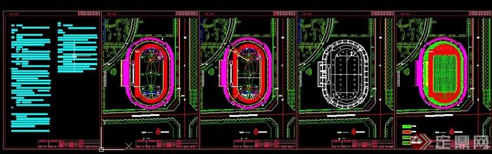 标准体育场地施工设计CAD图纸(2)