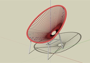 某创意镂空线条椅子SU(草图大师)模型