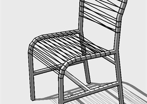 单人简易椅子设计SU(草图大师)模型