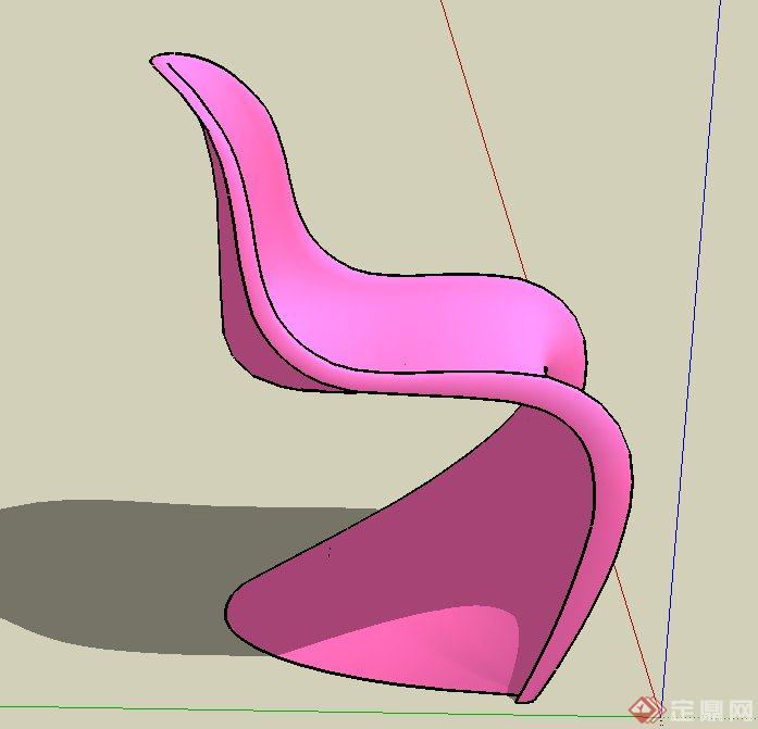 现代简易创意坐凳设计SU模型(2)