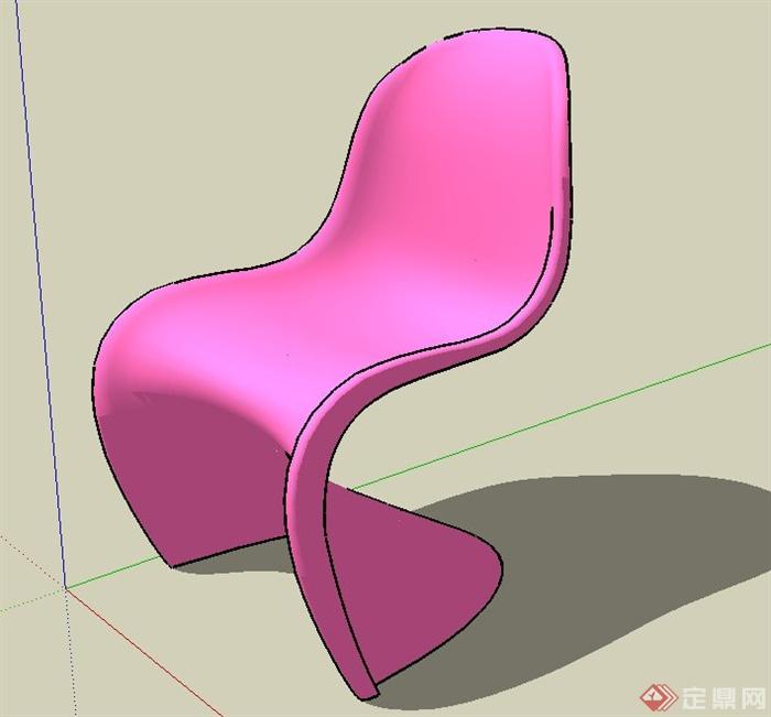 现代简易创意坐凳设计SU模型(1)