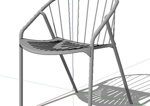 户外单人创意椅子设计SU(草图大师)模型