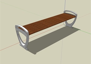 现代户外长条坐凳设计SU(草图大师)模型