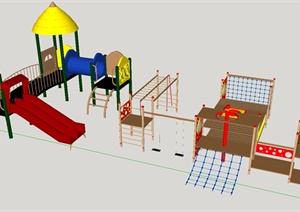 2个儿童游乐设施SU(草图大师)模型