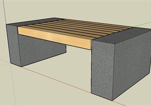室外条凳设计SU(草图大师)模型