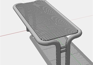户外铁艺镂空坐凳设计SU(草图大师)模型
