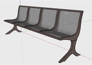 户外铁艺座椅设计SU(草图大师)模型