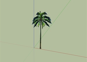 非洲椰子树设计SU(草图大师)模型