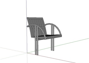 室外固定座椅设计SU(草图大师)模型