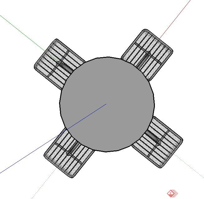 室外桌椅俯视图图片