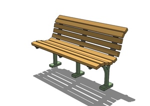 公园长椅坐凳SU(草图大师)模型