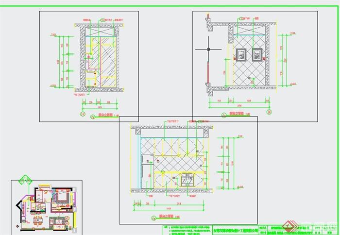 中式风格住宅空间室内设计cad施工图附效果图4