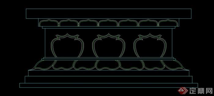 古典中式景观柱合集CAD素材(3)