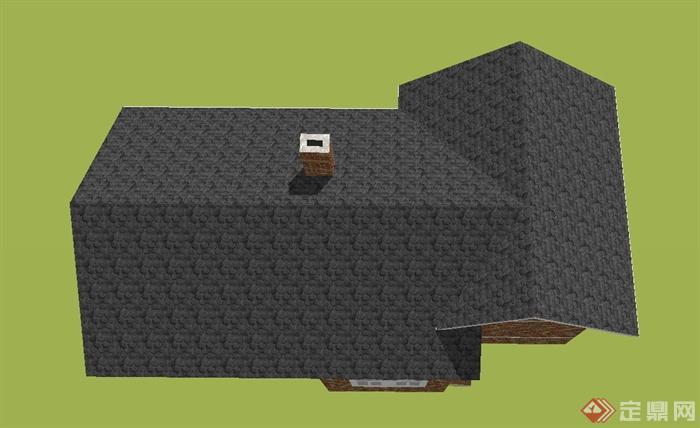 英式两层小别墅建筑设计SketchUp模型(4)